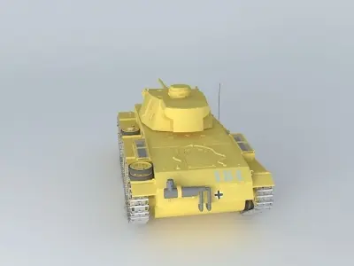 Panzer III -. Panzerkampfwagen III Ausf M (German tank) 3D model