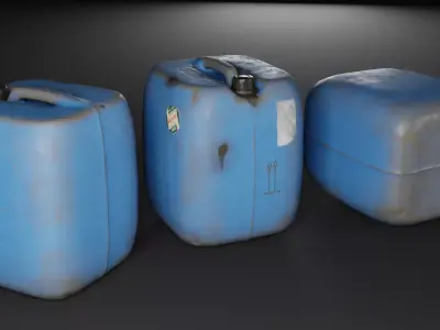 Realistic Plastic Canister - Low-Poly 3D Model Low-poly 3D model