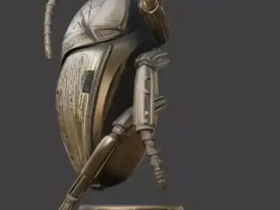 Cybernetic Scarab Beetle 3D Model Analysis 3D model purchase