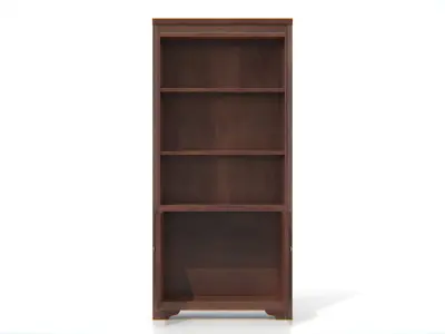 Vintage Wooden Bookshelf Cabinet Low-poly 3D model