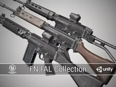 FN FAL Collection 3D Model Pack