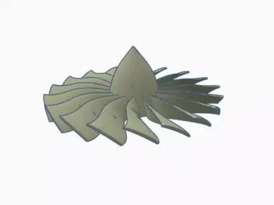 Turbine blade 3D model by progery1984