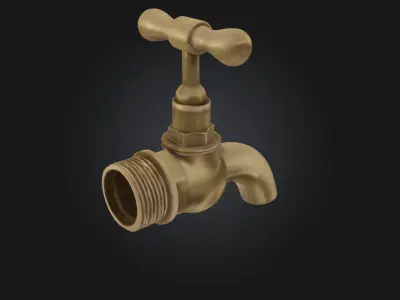 Bronze Faucet Classic Metallic Fixture  3D model