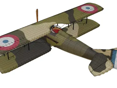 SPAD VII Low-poly 3D model