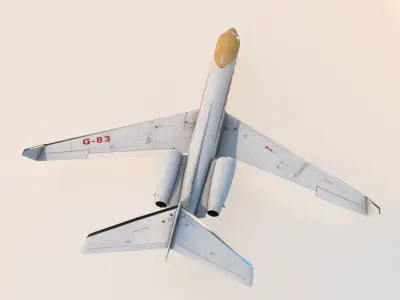 Gulfstream G550 Low-poly 3D model