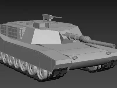 M1A2- Abrams  Low-poly 3D model