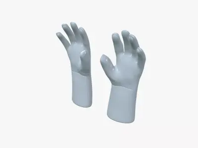 Heat resistance gloves 3D model