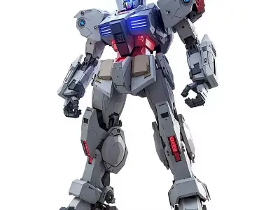 Heavy Striker Mecha 3D Model Military Battle Robot Low-poly 3D model