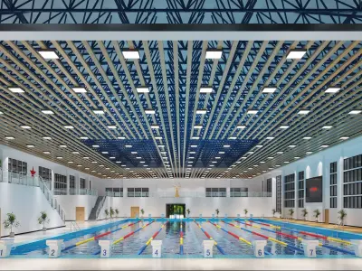 swimming pool 3D model 36