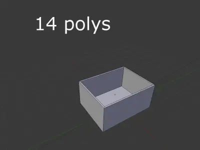 low poly metal crate Low-poly 3D model order