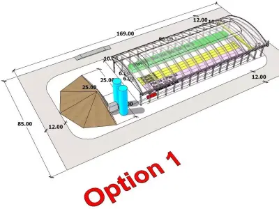 Precast plant in 2 options Free 3D model