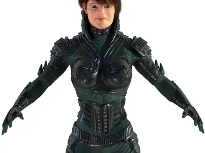 Sci-fi women Kate 3D model