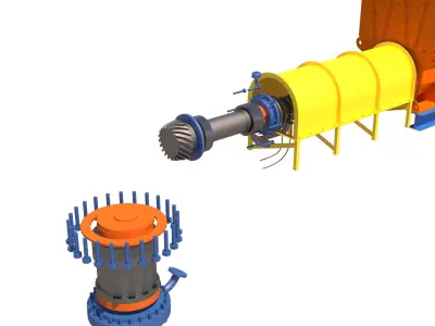chancadora ball mill 3D model