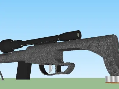 Sniper Rifle 3D model 16
