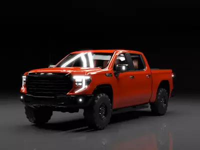 Heavy Duty OffRoad Pickup Truck Rigged 3D Model   3D model