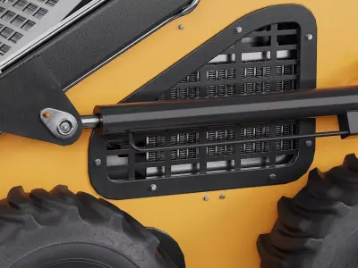 Skid Steer Loader Mini Yellow 3D model