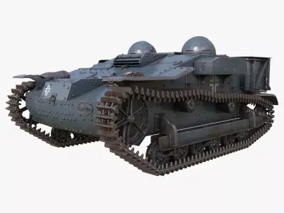 UE Tractor German Mental Ray 3D model