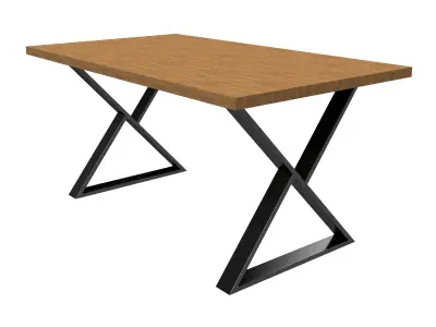 Industrial dinning table modern TYPE 2 3D model