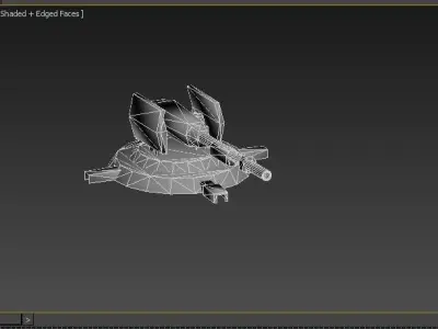 gun ready to face zombies low poly game ready  Low-poly 3D model