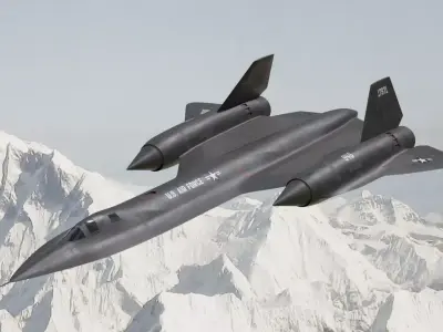 Lockheed SR-71 Blackbird 3D Model Highpoly Low-poly 3D model