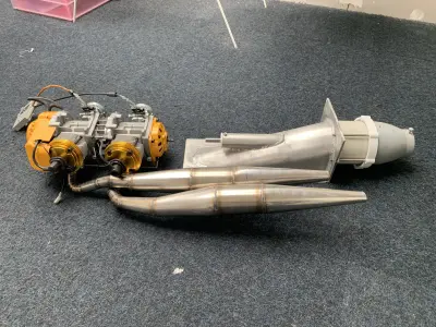 50cc 2 stroke engine coupling 3D model