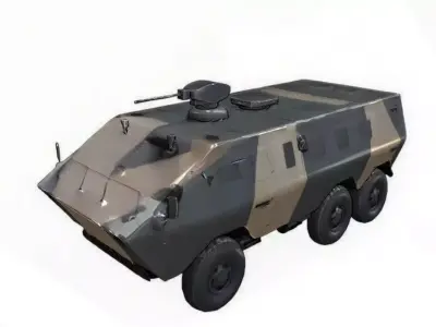 Military Armored Personnel Carrier APC Vehicle Low-poly 3D model