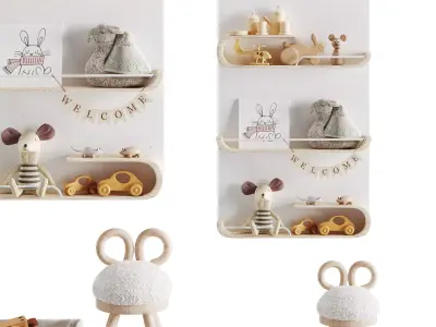 Children room Decor set 04 3D model