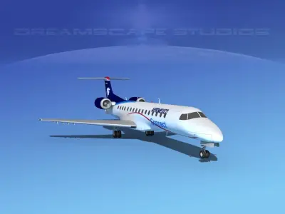 Embraer ERJ-140 Aero Mexico 3D model