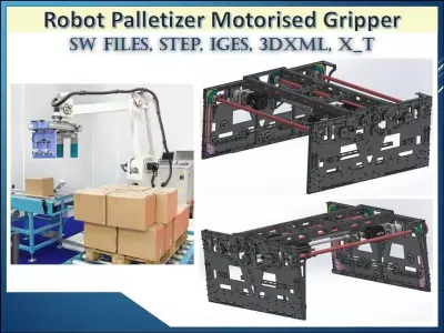 Robot Palletizer Motorised Gripper 3D CAD Model  3D model