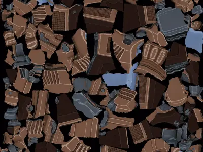 Bronze Pistol 3D model buy