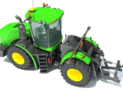 Green Tractor 3D model
