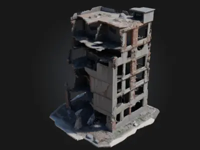 Collapse  Frozen Moment of Destruction 3D model