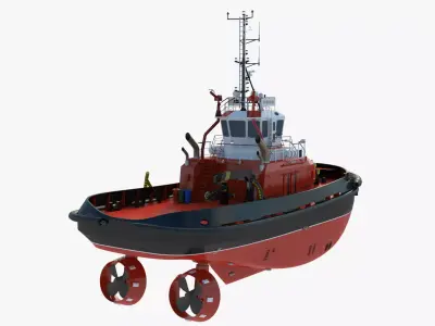 Tugboat - Hi-Quality and Realistic 3D Model 3D model