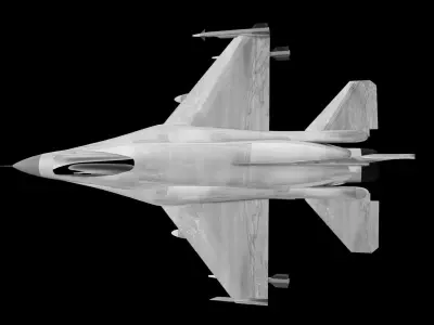 General Dynamics F-16 Fighting Falcon medium quality 3D model