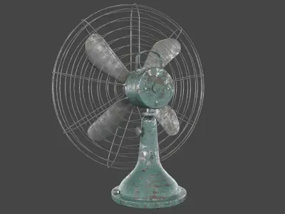 Table fan Low-poly 3D model