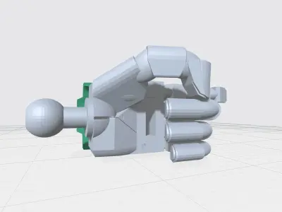 MHO01F Mecha Robot MS high detailed round shaped pointing hand Free 3D print model