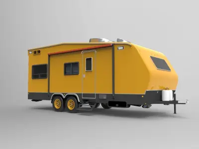 Large Camper Van 1 Low-poly 3D model