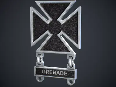 Marksmanship Marksman Badge Low-poly 3D model