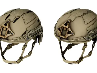 GALVION CAIMAN BUMP AND BALLISTIC HELMET BUNDLE Low-poly 3D model