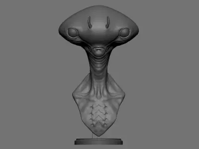 Free ALien Bust 3D STL Free 3D print model