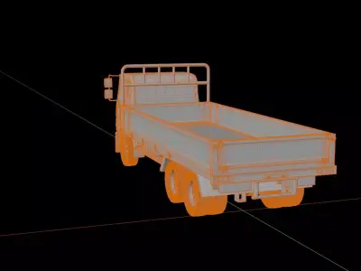 Mitsubishi Fuso Super Great Flatbed 3D model