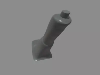 Car Hand Brake 02 Low-poly 3D model