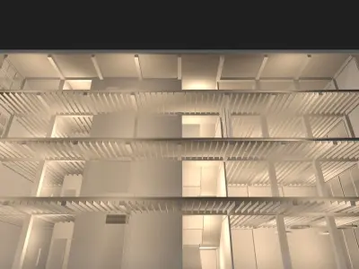 Office building in section cut 24ZZ34 3D model