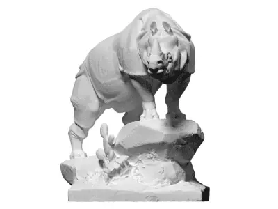 rhinoceros rhino statue 3D model