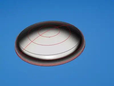 Torospherical dished end DIN28011 Free low-poly 3D model