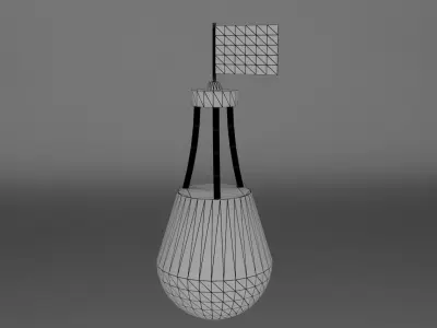 Low-poly Buoy with flag Low-poly 3D model
