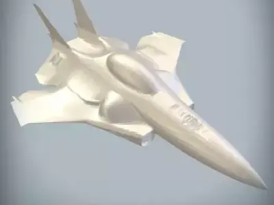 Futuristic Stealth Fighter Jet 3D Model for Games Visuals 3D model