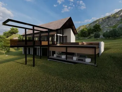 Hotel cafe 3D model