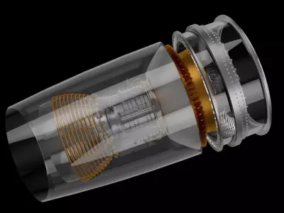 Jet aircraft engine 3D model