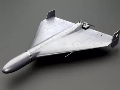 GERAN-2 Drone Black Low-poly 3D model